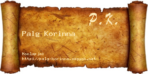 Palg Korinna névjegykártya